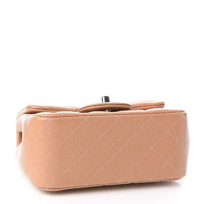 Chanel Iridescent Caviar Quilted Mini Square Flap Beige 4 of 11