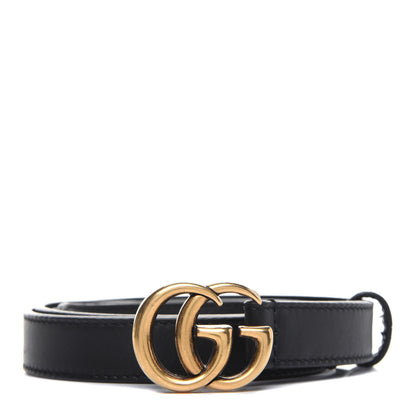 Gucci Calfskin Double G 20mm Belt 100 40 Black 1 of 6