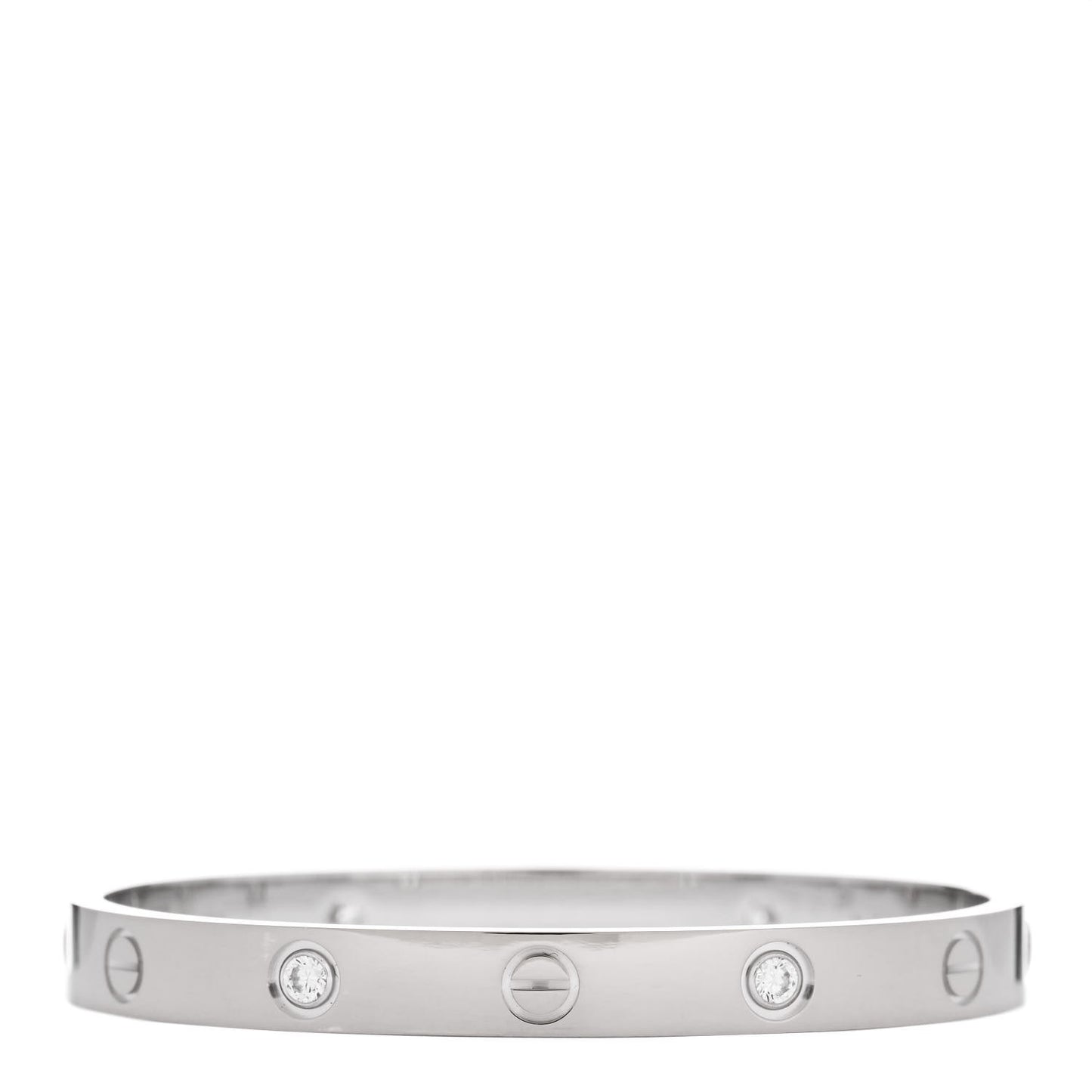 18K White Gold 4 Diamond LOVE Bracelet 16