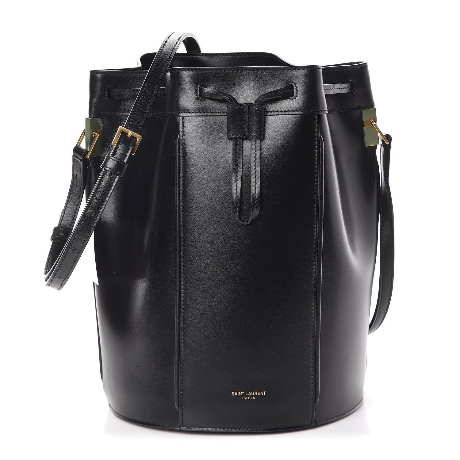 Saint Laurent Smooth Calfskin Medium Talitha Bucket Bag Black 1 of 9