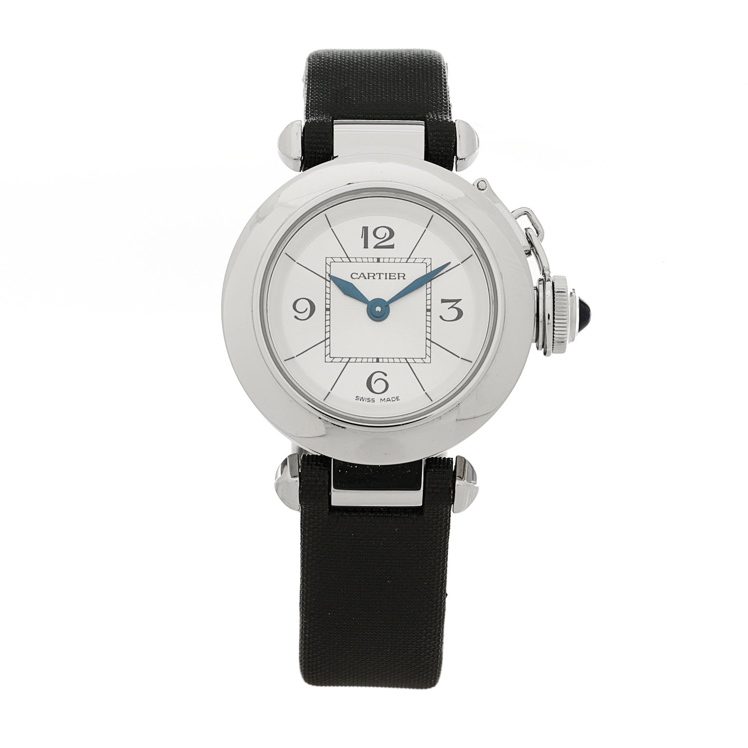 Cartier Stainless Steel Fabric 27mm Miss Pasha Quartz Watch 1 of 4