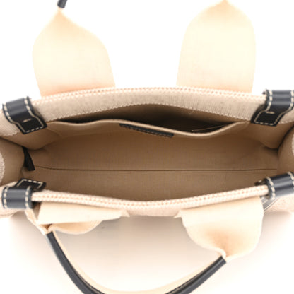 Chloe Cotton Calfskin Small Woody Ribbon Tote White 5 of 9