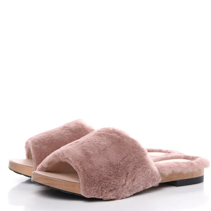 Chanel Orylag Fur Flat Sandals 41 Light Pink 3 of 8