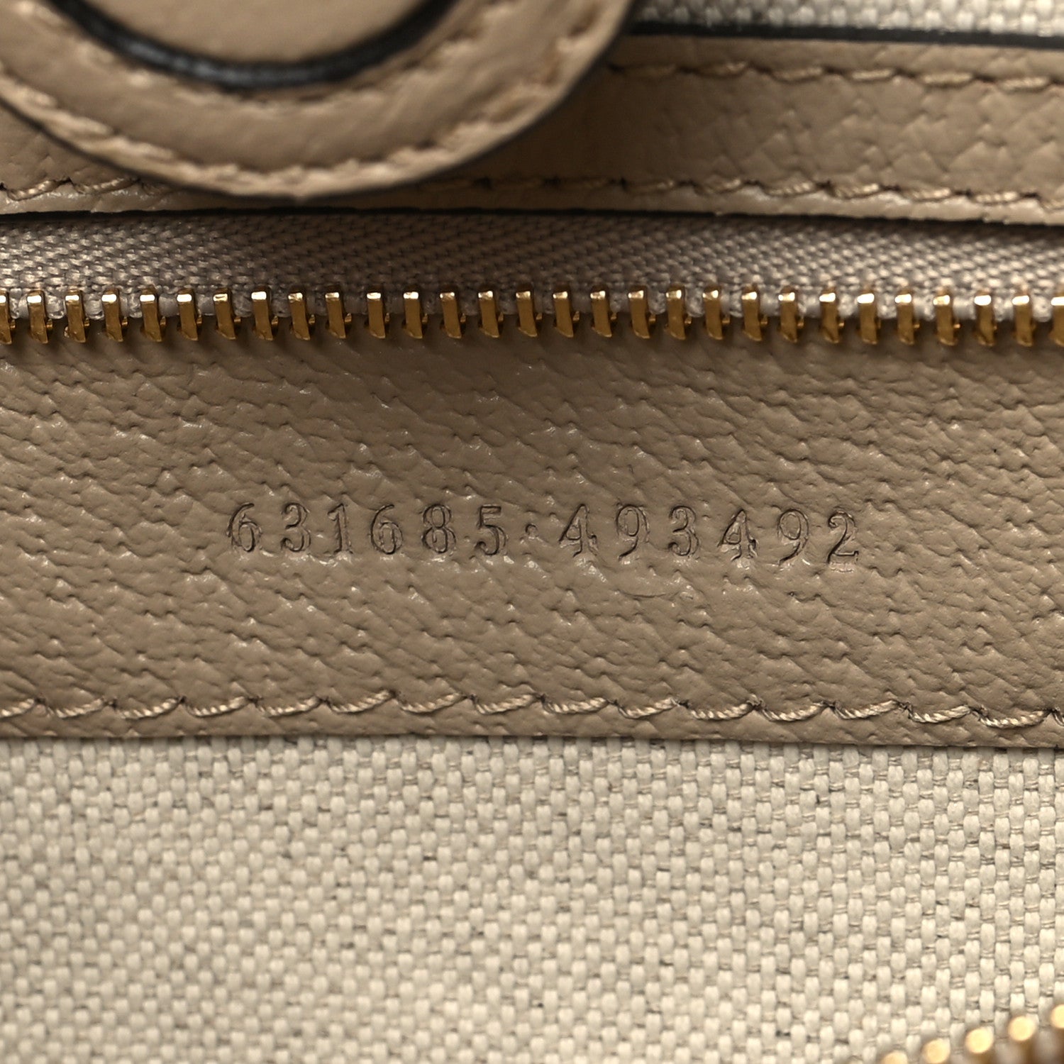 Gucci GG Supreme Monogram Textured Dollar Calfskin Web Medium Ophidia Shopping Tote Beige Mystic White Oatmeal 7 of 10