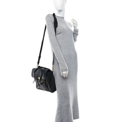 3.1 Phillip Lim Textured Calfskin Medium Pashli Satchel Black 2 of 11