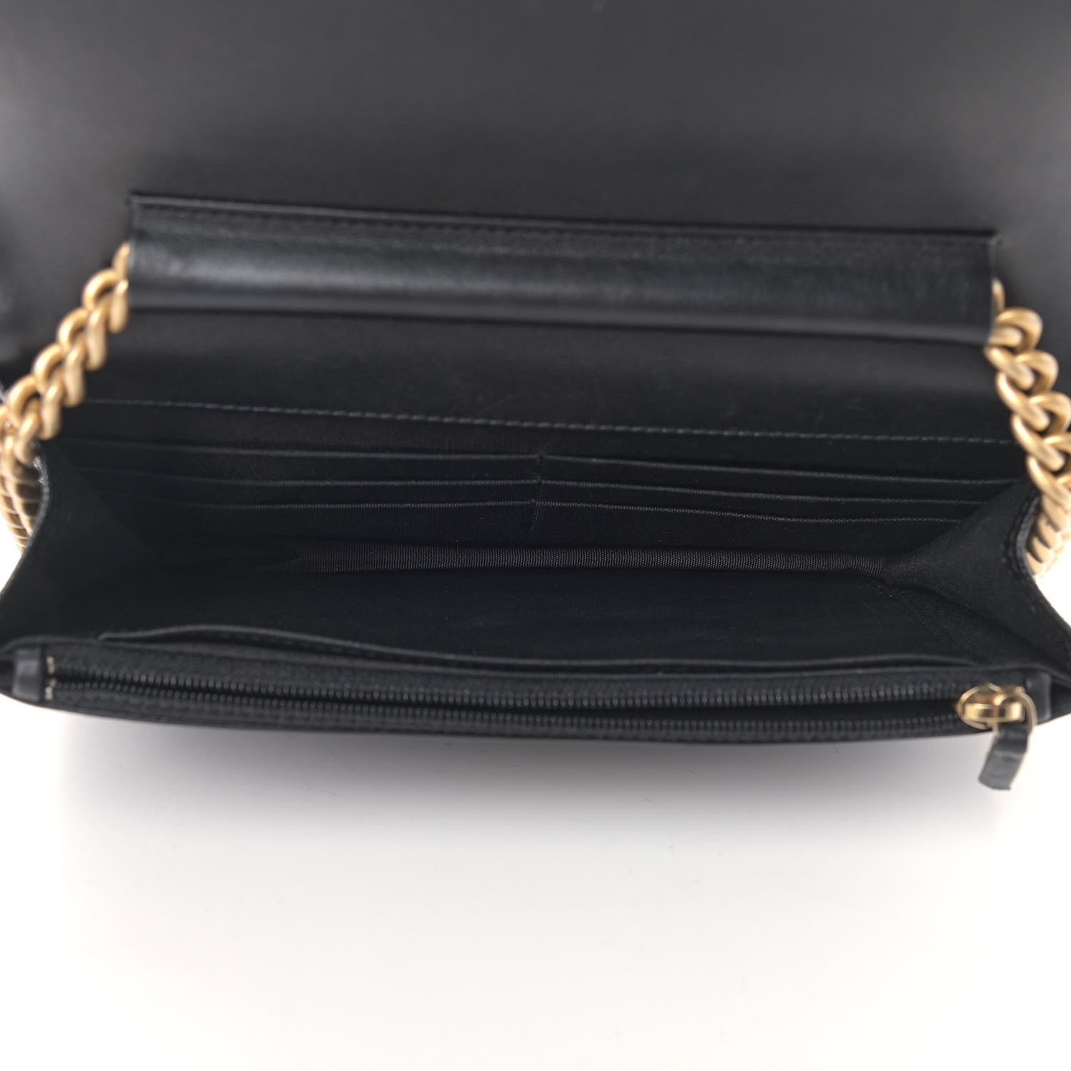 Chanel Caviar Quilted Boy Wallet On Chain WOC Black 4 of 12