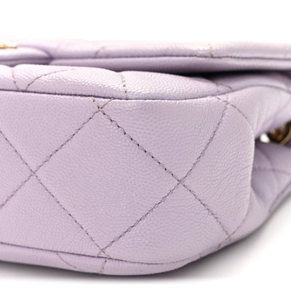 Chanel Caviar Quilted Funky Match Mini Flap Light Purple 10 of 10