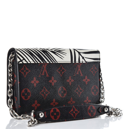 Louis Vuitton Monogram Palm Twist Chain Wallet Black White 3 of 6
