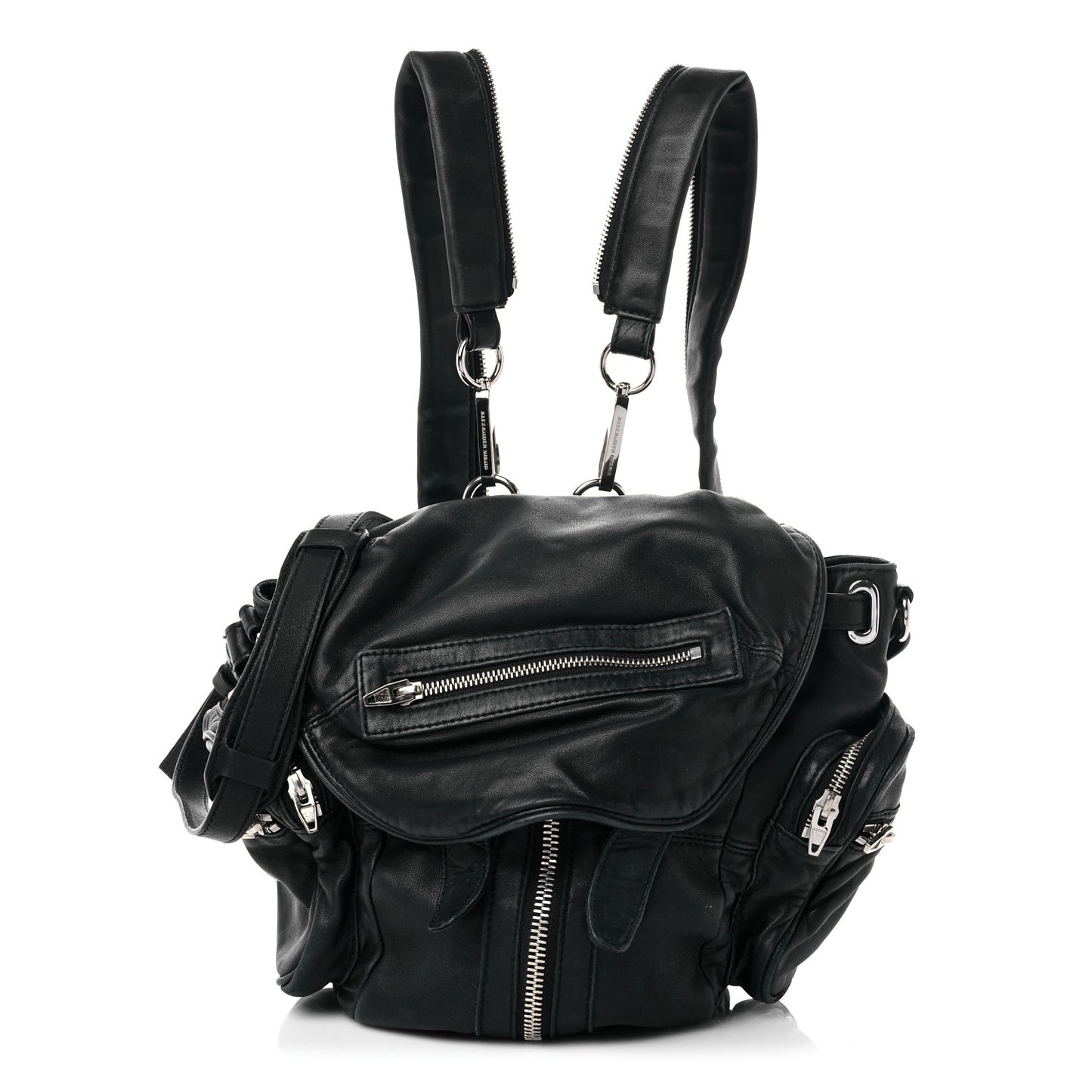 Lambskin Marti Backpack Bag Washed Black Rhodium Hardware