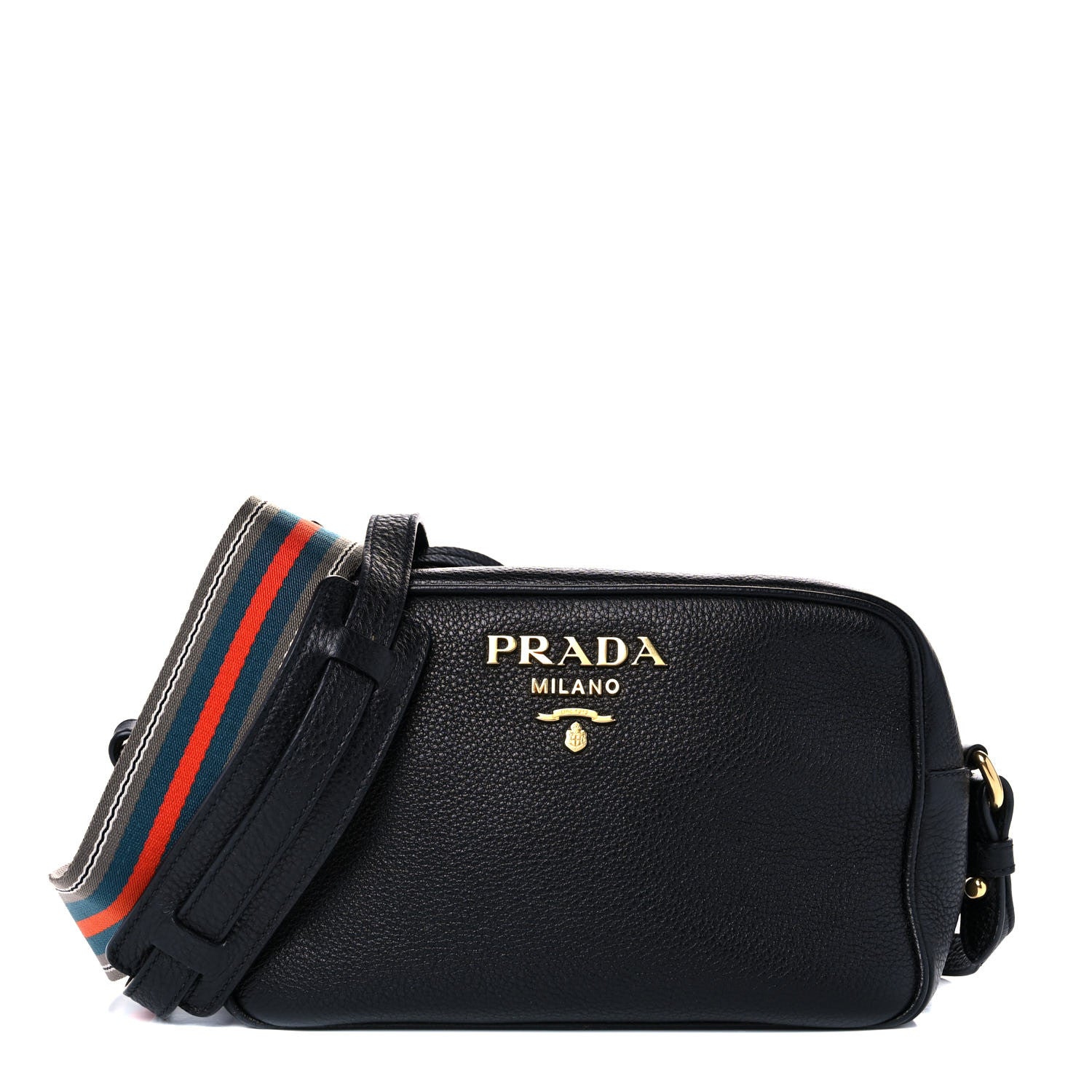 Prada Vitello Daino Camera Crossbody Black 1 of 10