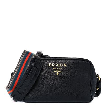 Prada Vitello Daino Camera Crossbody Black 1 of 10