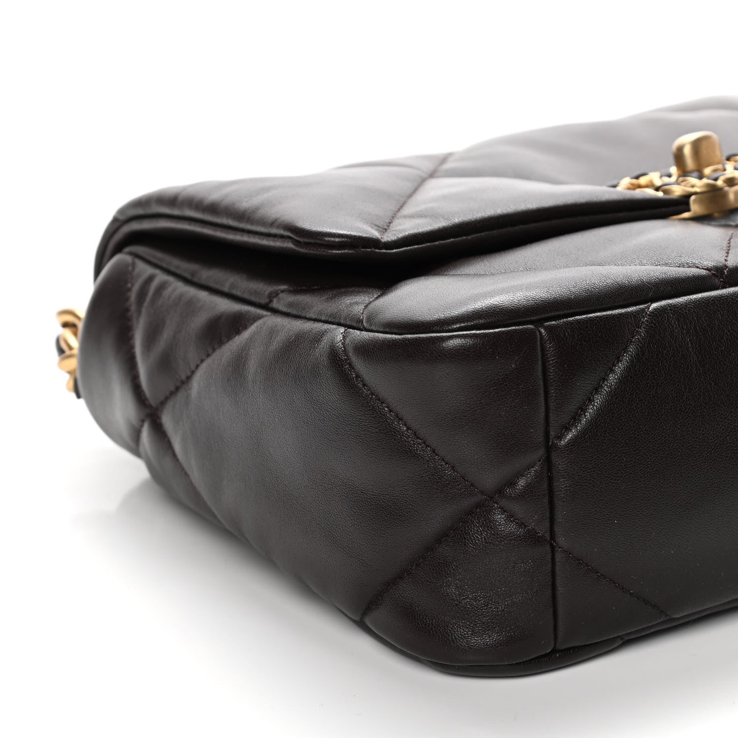 Chanel Lambskin Quilted Medium Chanel 19 Flap Dark Brown 8 of 10