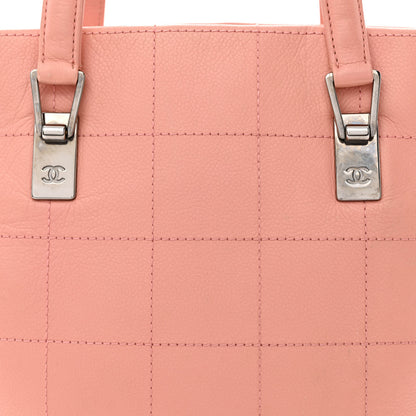 Chanel Caviar Square Stitched Tote Pink 8 of 15