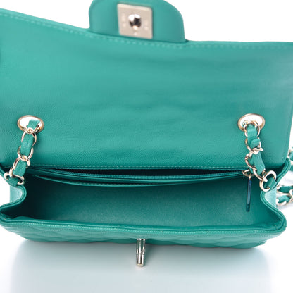 Chanel Caviar Quilted Mini Rectangular Flap Turquoise 5 of 8