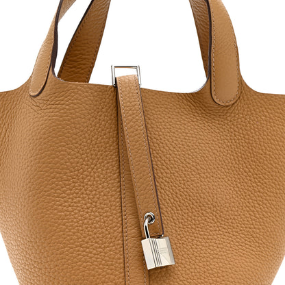 Hermes Taurillon Clemence Picotin Lock 18 PM Biscuit 8 of 11