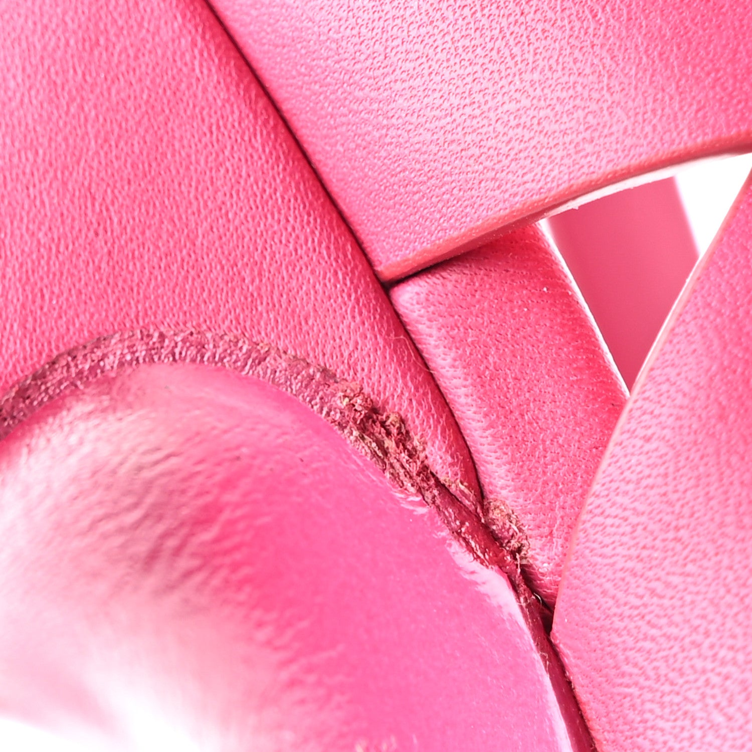 Saint Laurent Calfskin Tribute 105 Platform Sandals 38 Fuchsia 14 of 19