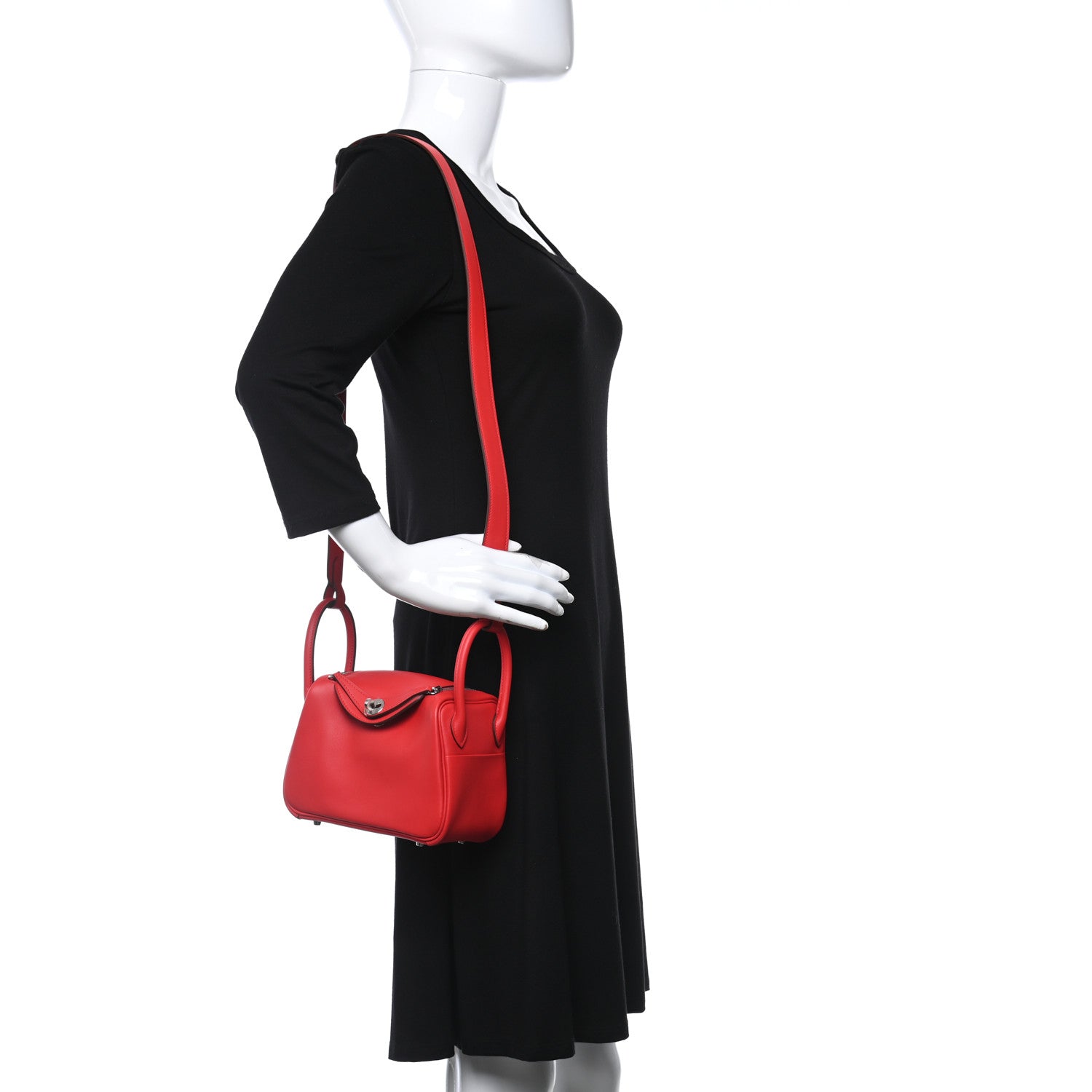 Hermes Swift Verso Mini Lindy 20 Rouge Piment Rouge De Coeur 2 of 9
