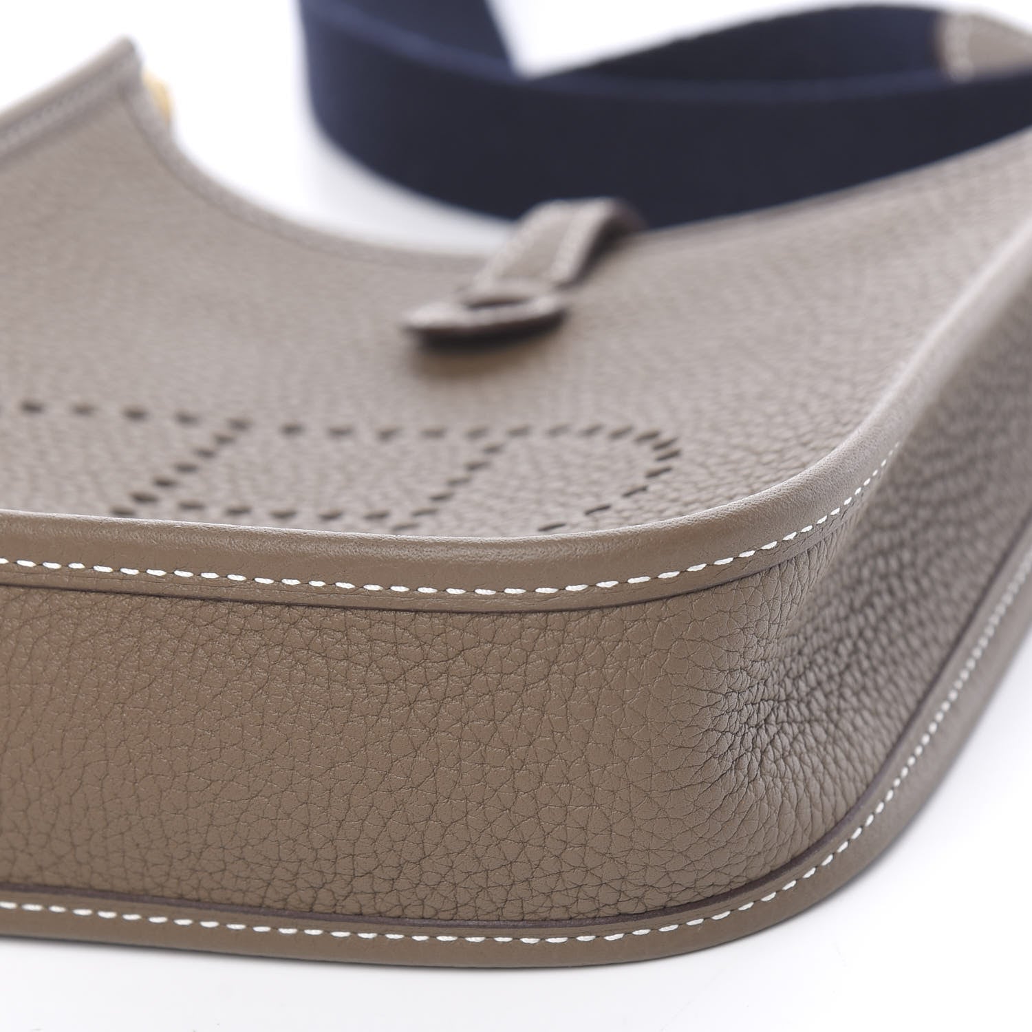 Hermes Taurillon Clemence Amazone Evelyne TPM Etoupe Bleu Indigo 8 of 9