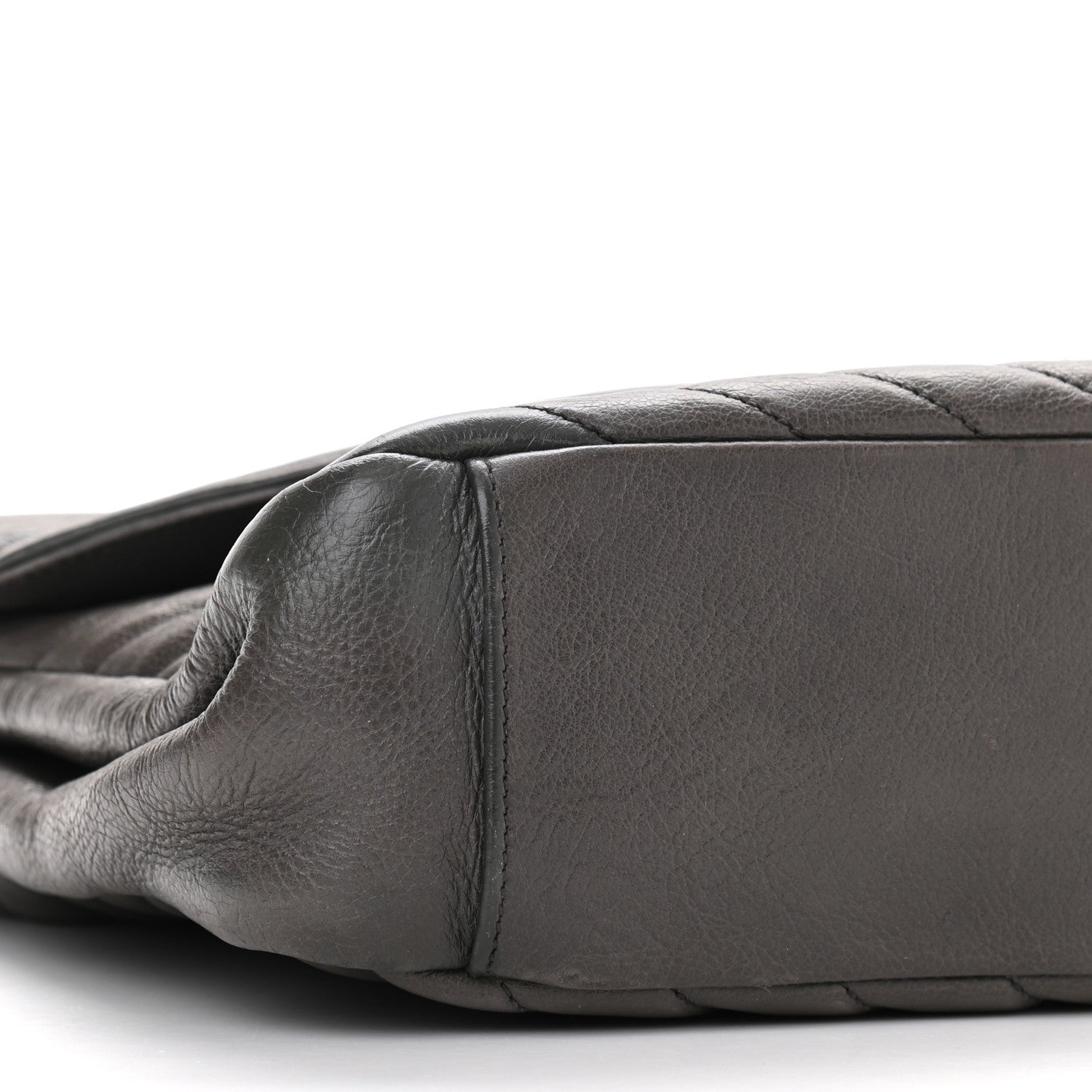 Saint Laurent Sheepskin Matelasse Chevron Monogram Large College Satchel Dark Anthracite 9 of 15