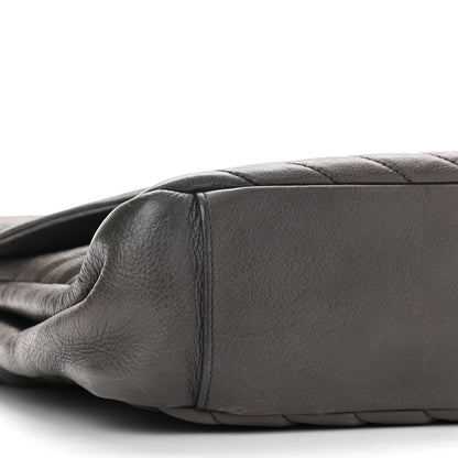 Saint Laurent Sheepskin Matelasse Chevron Monogram Large College Satchel Dark Anthracite 9 of 15