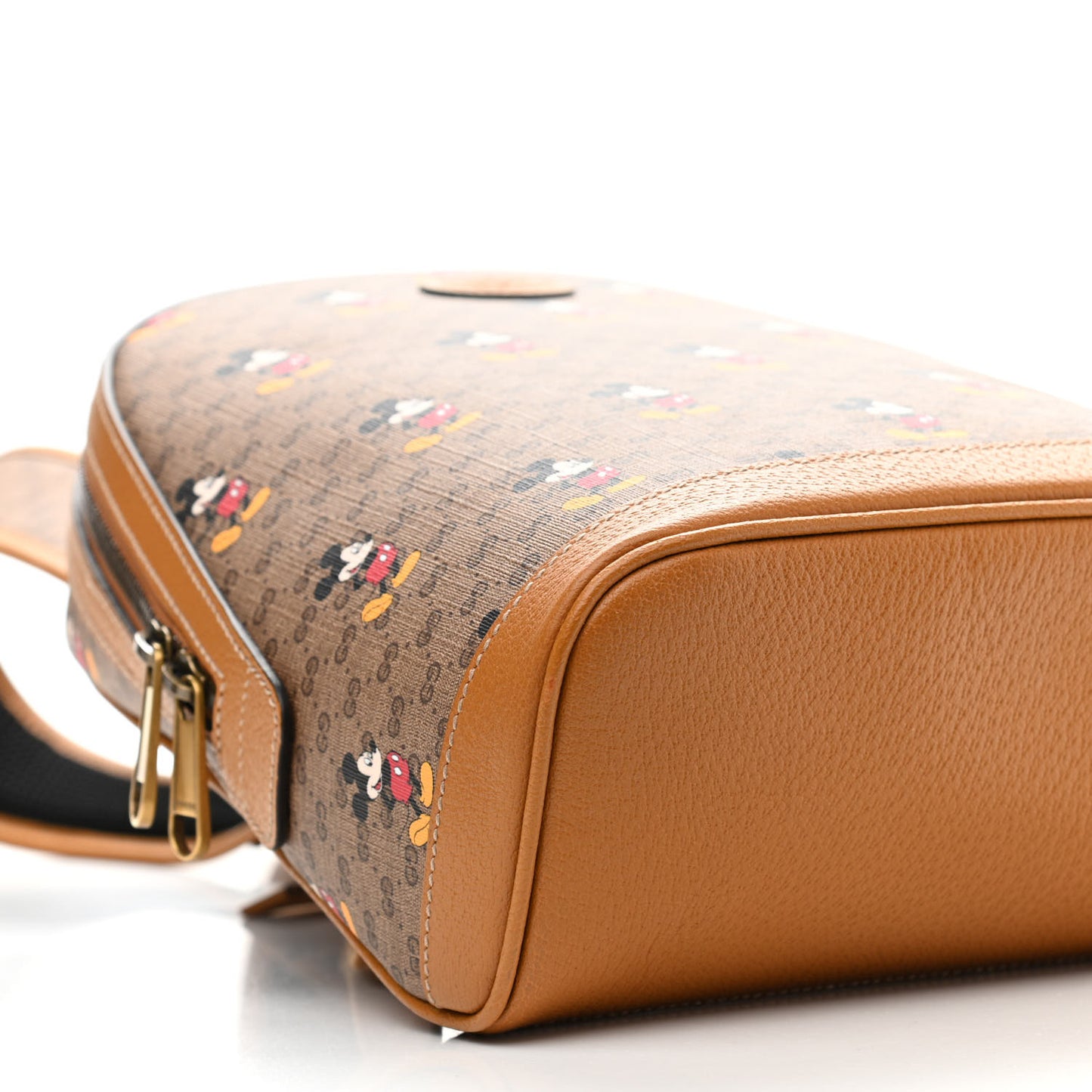 X DISNEY Mini Vintage GG Supreme Monogram Mickey Mouse Small Dome Backpack Beige Vintage Sun Oil