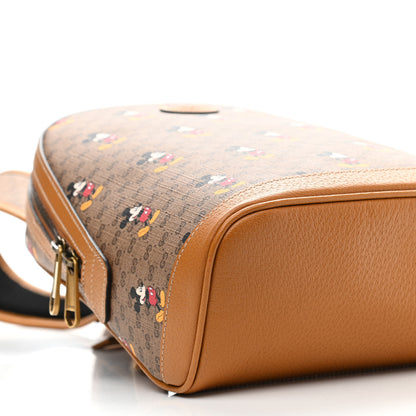 Gucci X DISNEY Mini Vintage GG Supreme Monogram Mickey Mouse Small Dome Backpack Beige Vintage Sun Oil 9 of 11