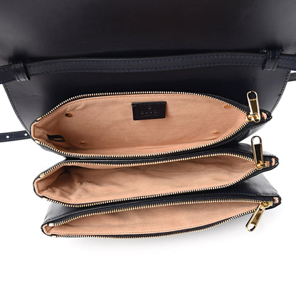 Gucci Crystal Monogram Plutone Calfskin Web Ophidia Flap Messenger Bag Straw Yellow Blue 4 of 11