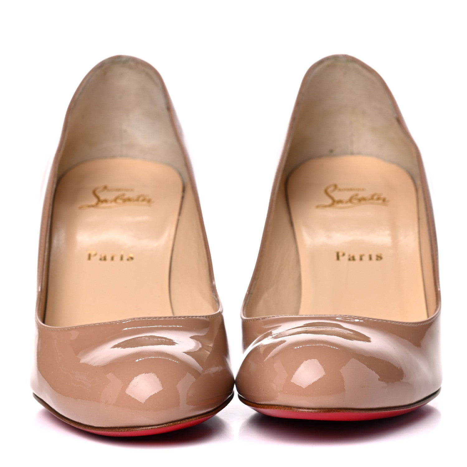 Christian Louboutin Patent Simple 70 Pumps 40 Nude 2 of 15