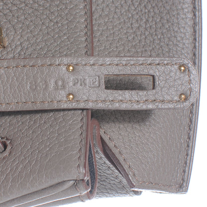 Hermes Taurillon Clemence and Lizard Club Birkin 35 Etain 7 of 11