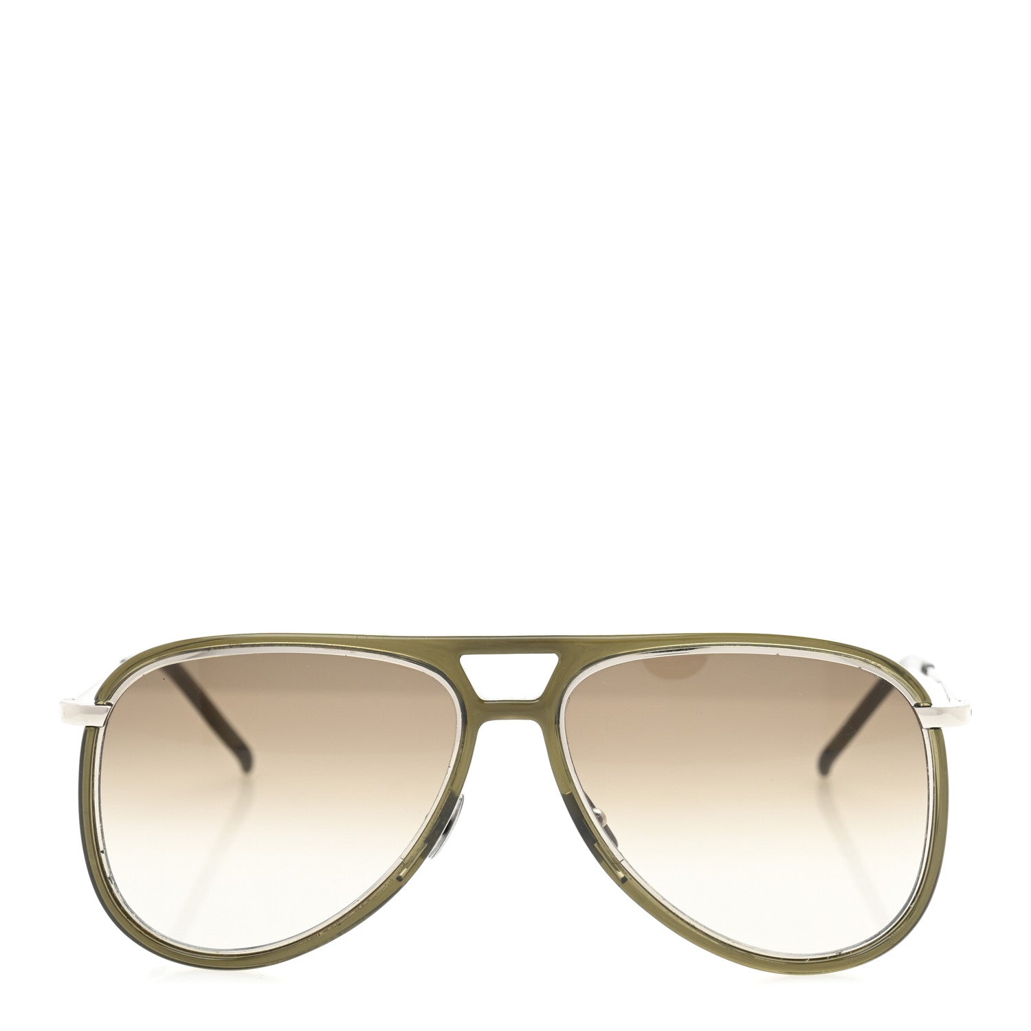 Saint Laurent Metal Aviator Classic 11 Rim Sunglasses Grey 2 of 8