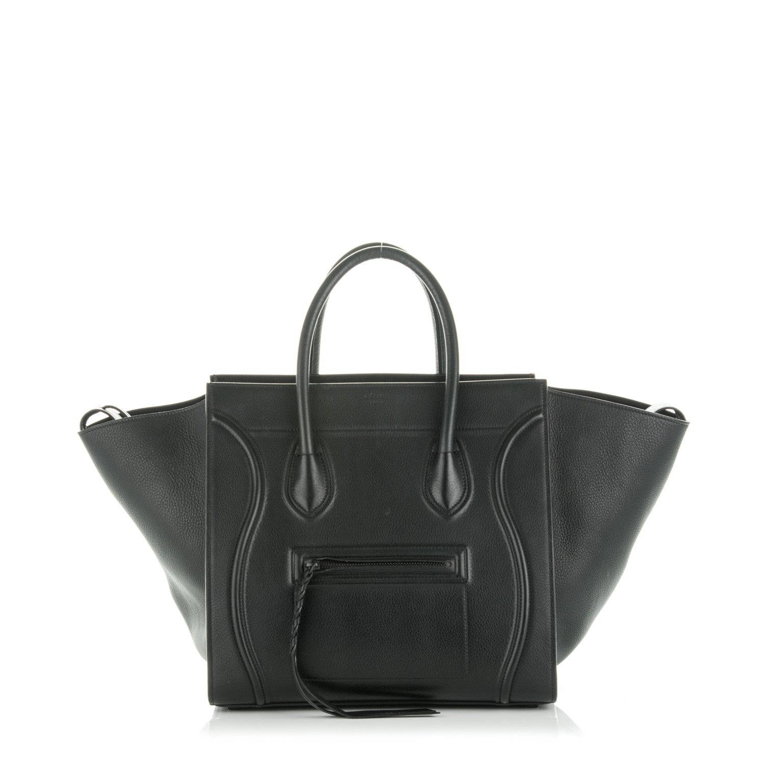 Celine Supple Calfskin Medium Phantom Luggage Black 1 of 7