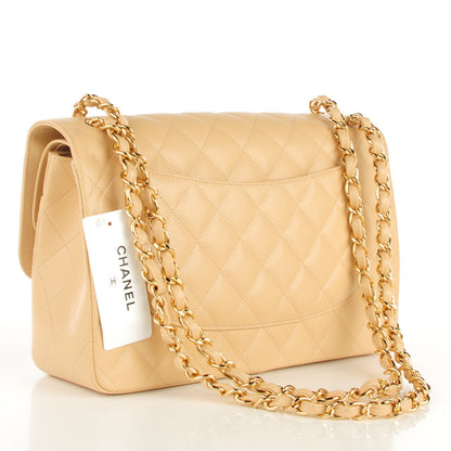 Chanel Caviar Quilted Jumbo Double Flap Light Beige 3 of 8