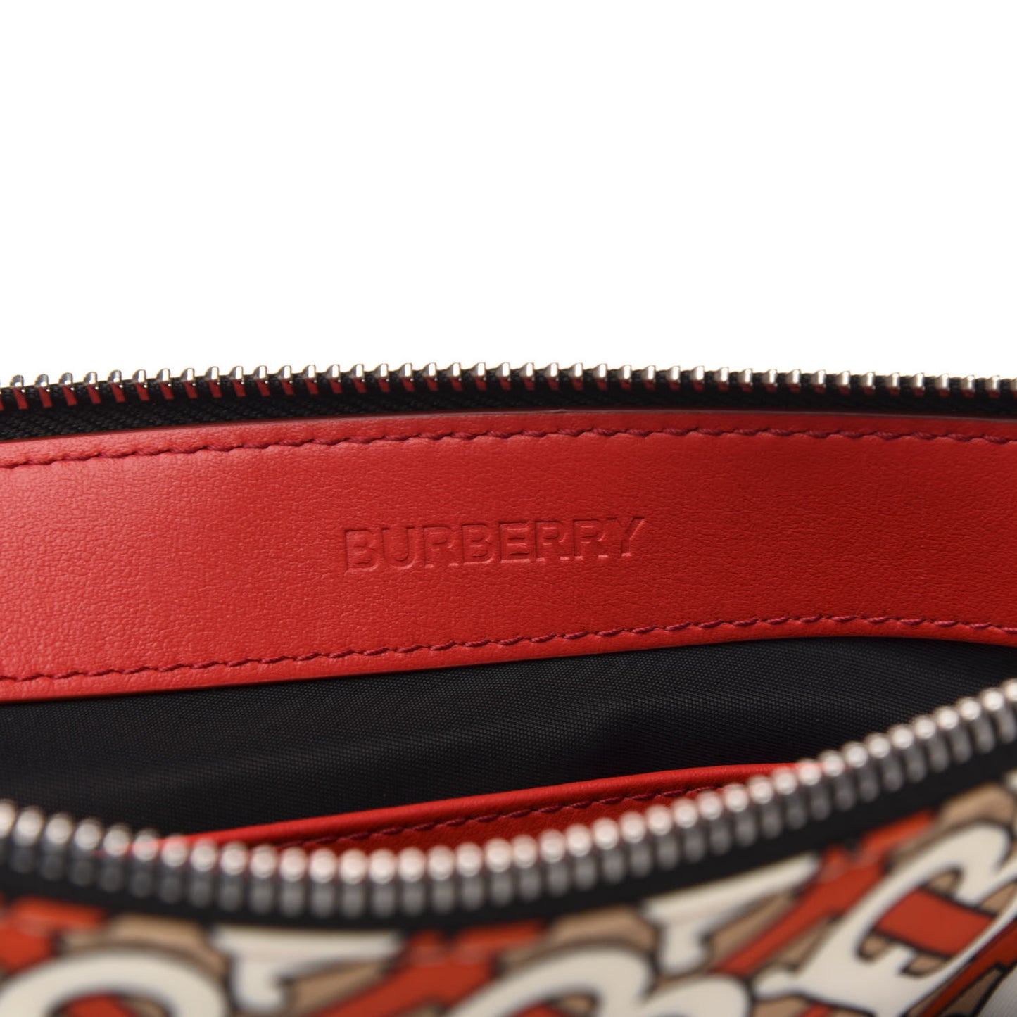 Monogram Nylon Edin Zip Pouch Vermillion