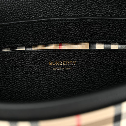 Burberry Grainy Calfskin Vintage Check Note Crossbody Bag Black 6 of 9