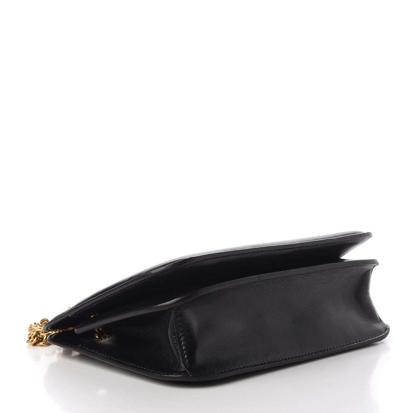 Vitello Glacier Karligraphy Pocket Shoulder Bag Black Gingerbread