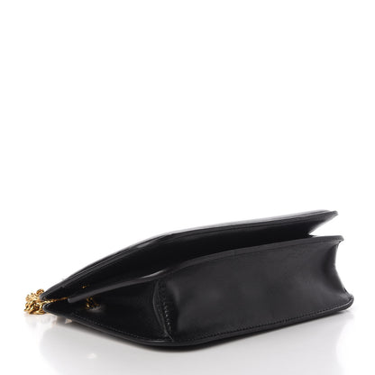 Fendi Vitello Glacier Karligraphy Pocket Shoulder Bag Black Gingerbread 4 of 11