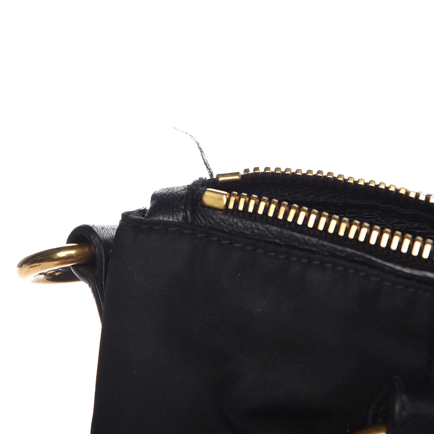 Prada Tessuto Nylon Nappa Shoulder Bag Black 10 of 12