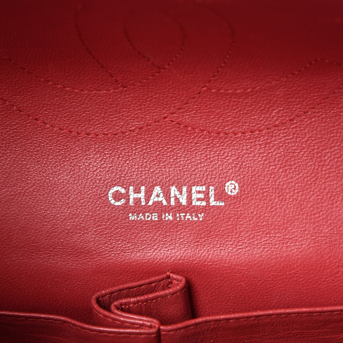Caviar Quilted Jumbo Double Flap Red