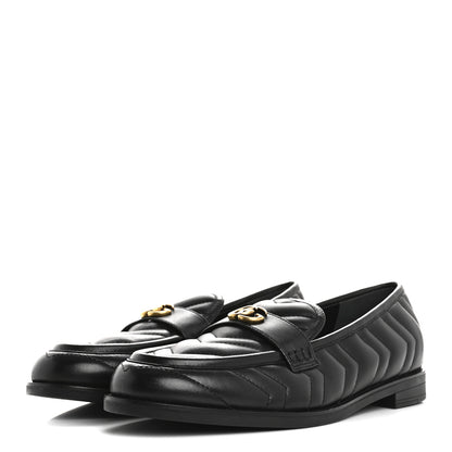 Gucci Nappa Matelasse Double G Marmont Loafers 41 Black 4 of 10