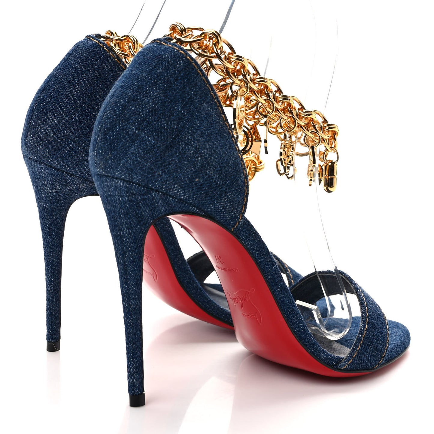 Denim Gourmi 100 Sandals 37 Blue Gold