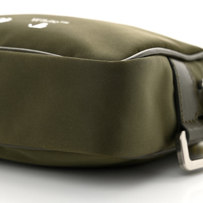 Off-White Nylon Logo Print Crossbody Bag Olive Green 9 of 11