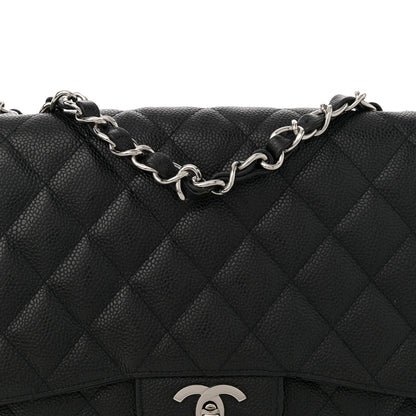 Chanel Caviar Quilted Jumbo Single Flap Black 8 of 13
