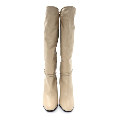 Saint Laurent Calfskin Jane Knee High 90 Boots 40 Beige 2 of 8