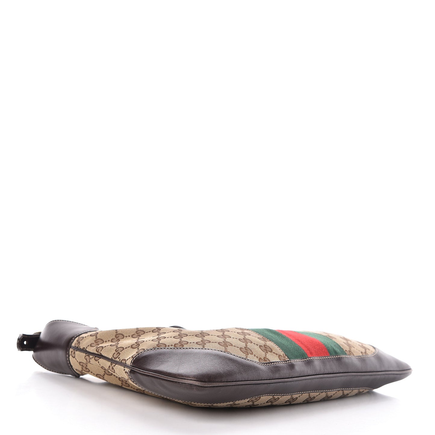 Monogram Web Jackie O Bouvier Hobo Dark Brown