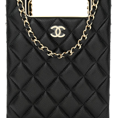 Chanel Caviar Quilted Evening Box Bag Black 7 of 9