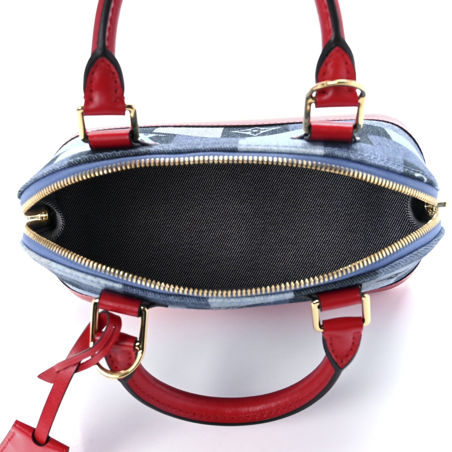 Denim Damier Monogram Patchwork Alma BB