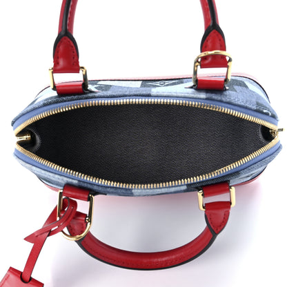 Louis Vuitton Denim Damier Monogram Patchwork Alma BB 5 of 11