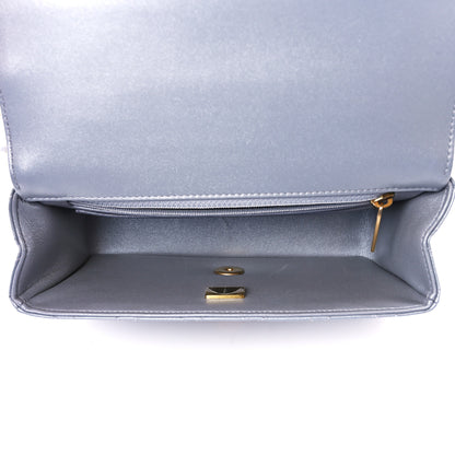 Chanel Metallic Lambskin Quilted Mini Strass On Top Flap Silvery 5 of 12