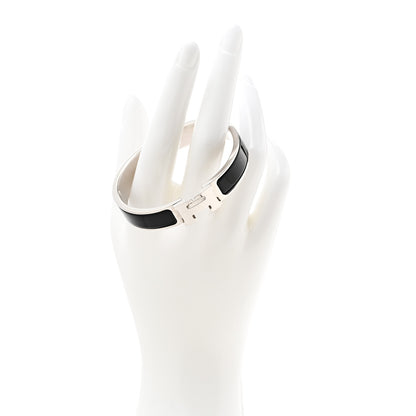 Hermes Enamel Narrow Clic Clac H Bracelet GM Black 2 of 4