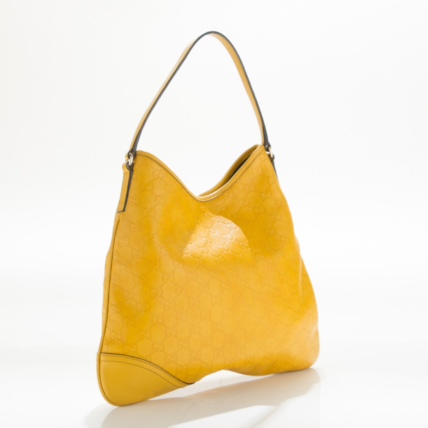 Guccissima Medium New Britt Hobo Yellow